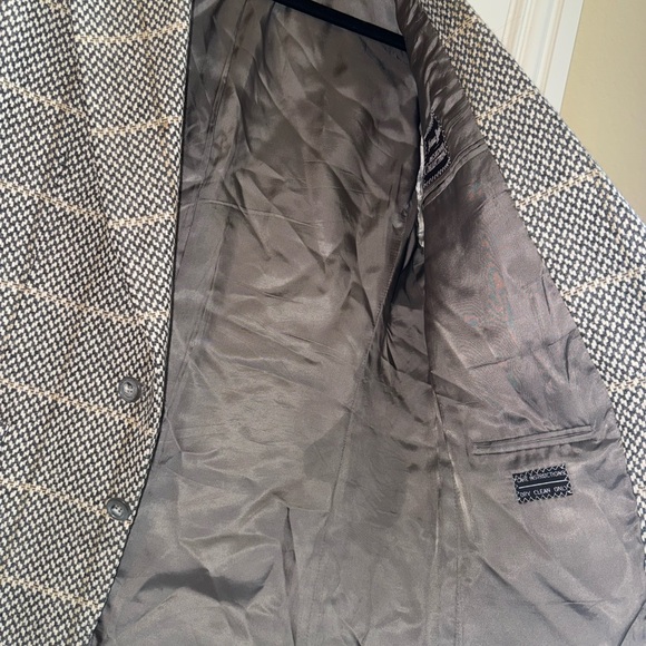 Valentino uomo wool gray/tan/beige tweed jacket size 39s, oversize small - Picture 5 of 8